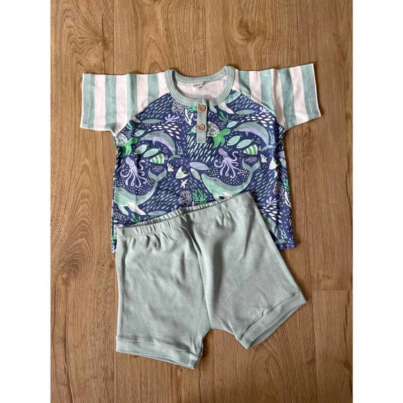 NEW TESA BABE boys ocean short set in multi - Picture 1 of 1